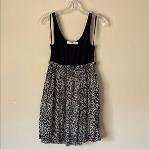 MINKPINK Black and Gray Animal Print Mini Dress